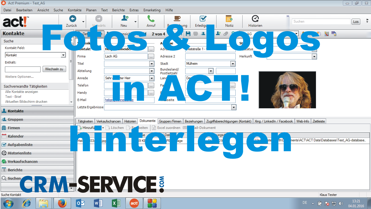 Fotos & Logos in ACT! hinterlegen